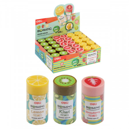 Ластик фигурный DELI 43*22*22 Blooming ассорти картонный держатель, арт. EH01400
