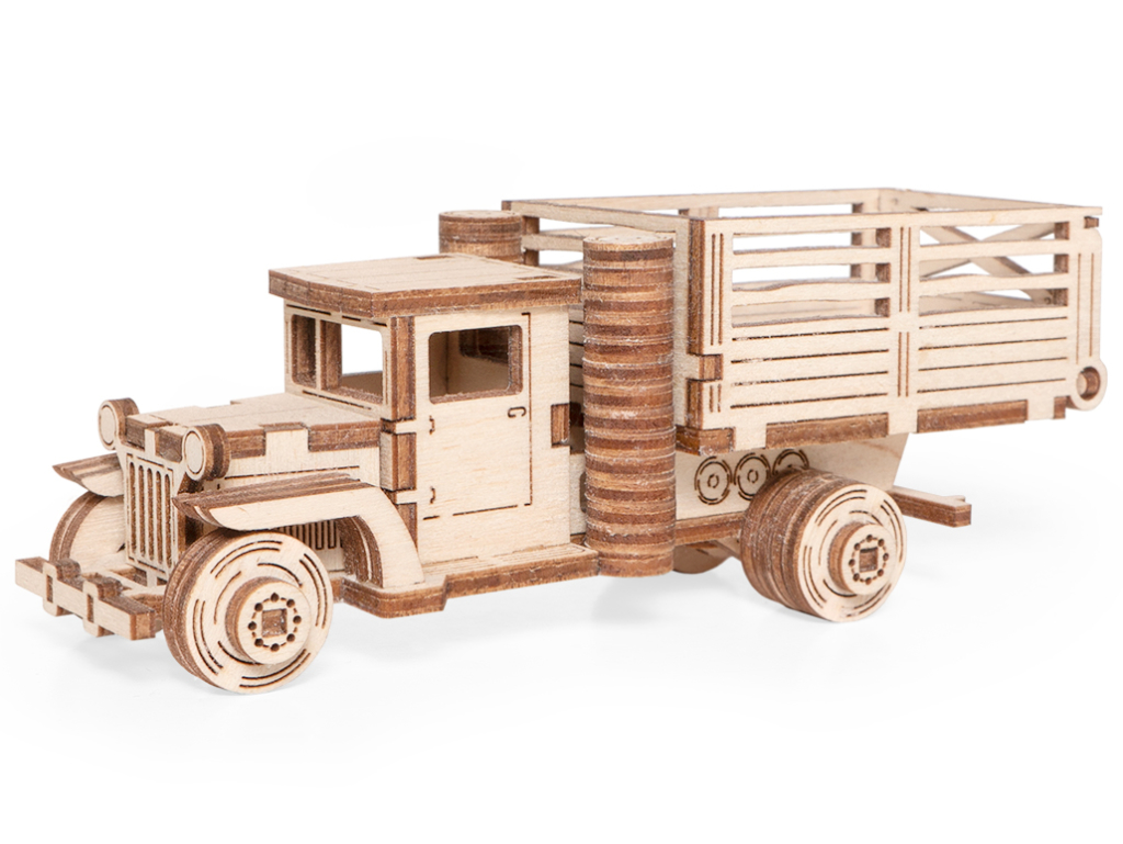 Конструктор деревянный LEMMO Грузовичок ЛТ-ВБ 71 деталь, арт. 0079