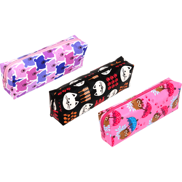 Пенал 1 отделение ATTOMEX Animal faces искусственная кожа ассорти, арт. 7025204