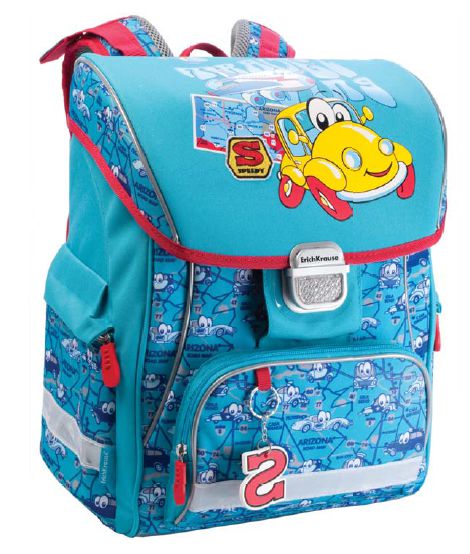 Рюкзак школьный ERICH KRAUSE Happpy Car эргономическая спинка, арт. 32800