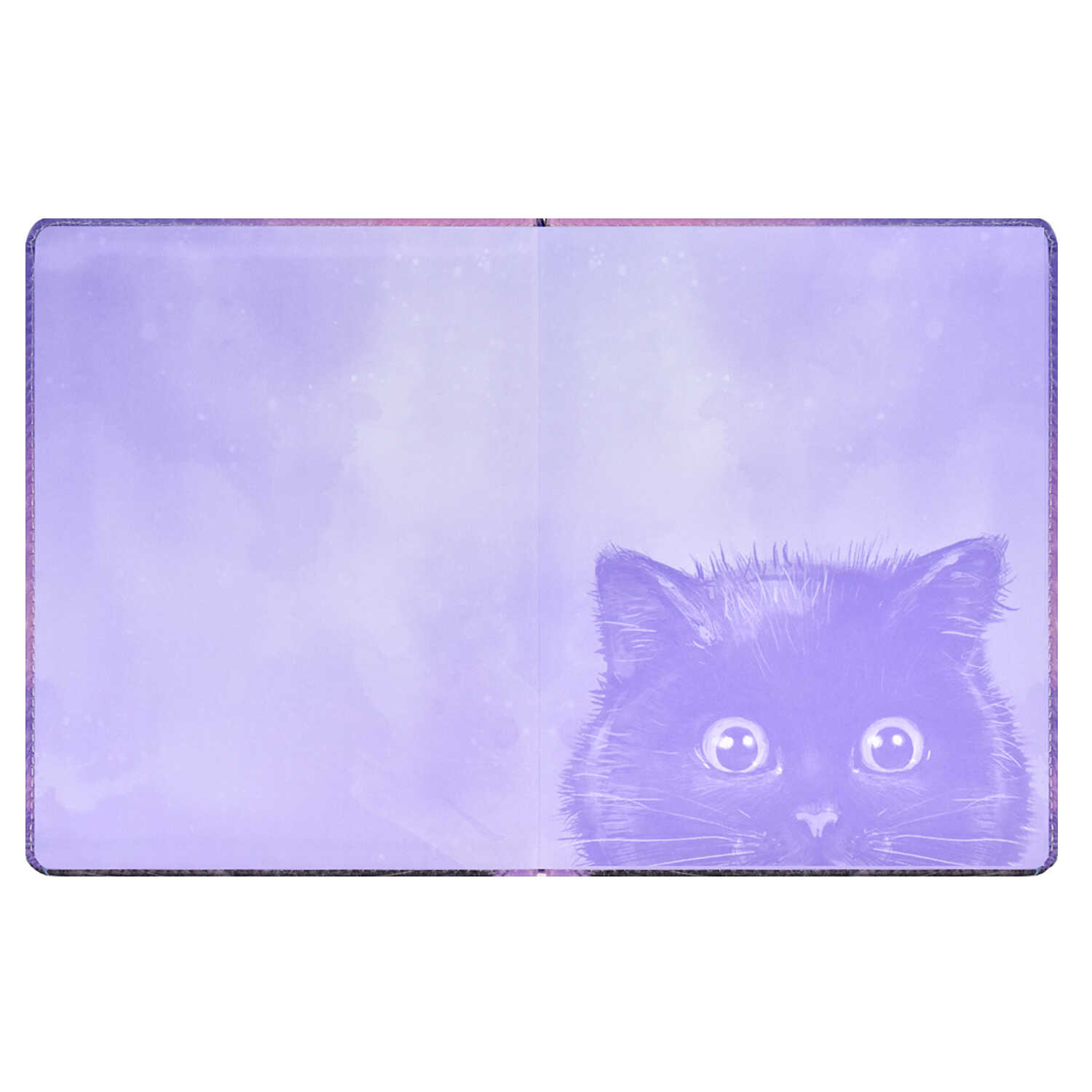 Дневник 1-11 класс твердая обложка искуственная кожа ФЕНИКС Черный котик, арт. 62166