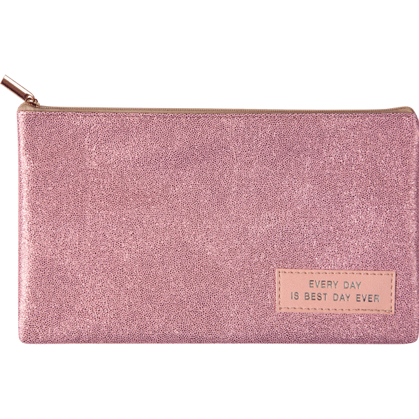Пенал-косметичка 1 отделение deVENTE Edith искусственная кожа розовый, арт. 7024172