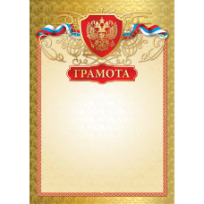 Грамота 5019 КВАДРА с Российской символикой, арт. 5019