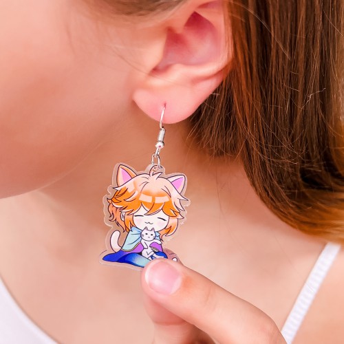 Серьги акриловые Кадзуко Нэко, арт. СА-64