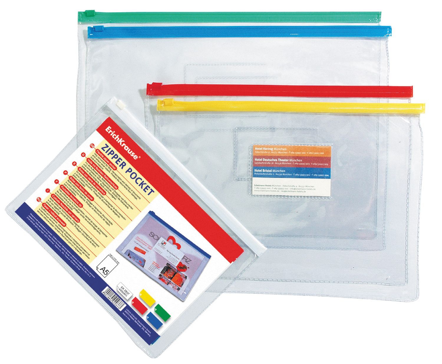 Папка конверт на молнии А4 ЕRICH КRAUSE Zip Pocket, арт. 2935