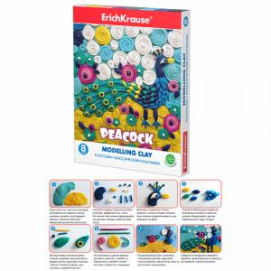 Пластилин 8цветов ERICH KRAUSE Peacock 144гр со стеком, арт. 55888