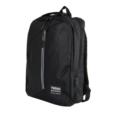 Рюкзак подростковый CLIP STUDIO черный USB-выход мягкий уплотненная спинка, арт. 254-596