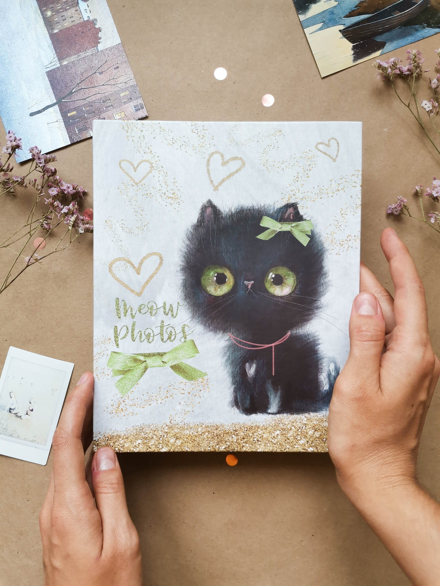 Фотоальбом 10*15 200ф ПОЛИНОМ Sweet Kittens Чёрный котёнок, арт. FA 200.002-2