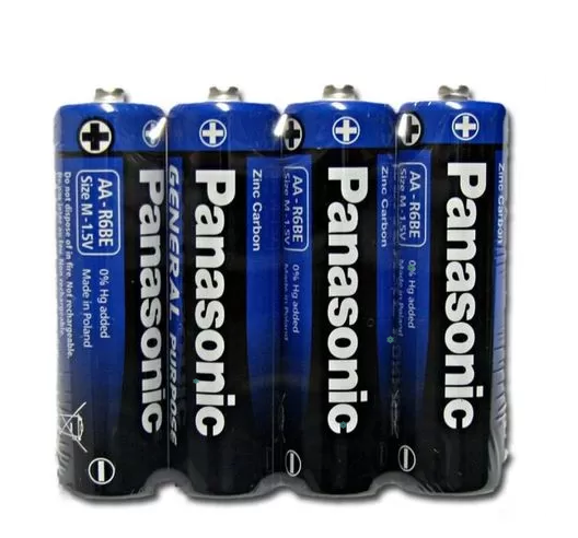Батарейка R6 PANASONIC 1.5В АА 4шт/упак, арт. R6BER/4P