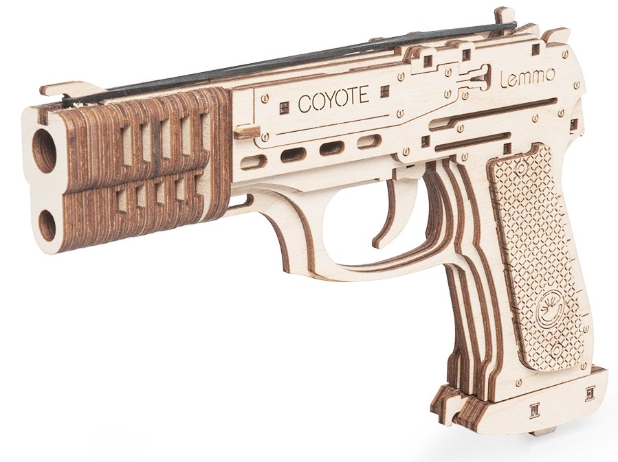 Конструктор деревянный LEMMO Пистолет Койот 71 деталь, арт. 0192