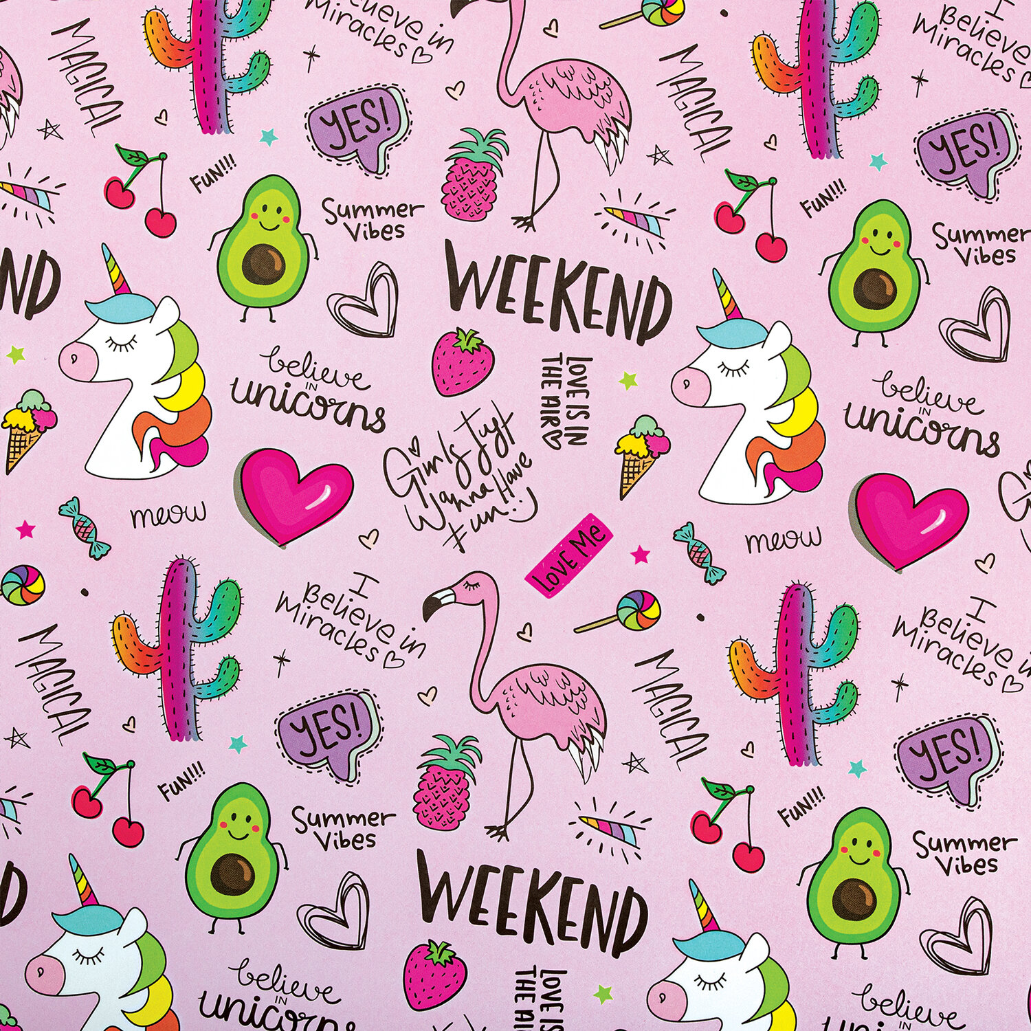 Бумага упаковочная 70*100 ЗОЛОТАЯ СКАЗКА For Kids ассорти, арт. 591918