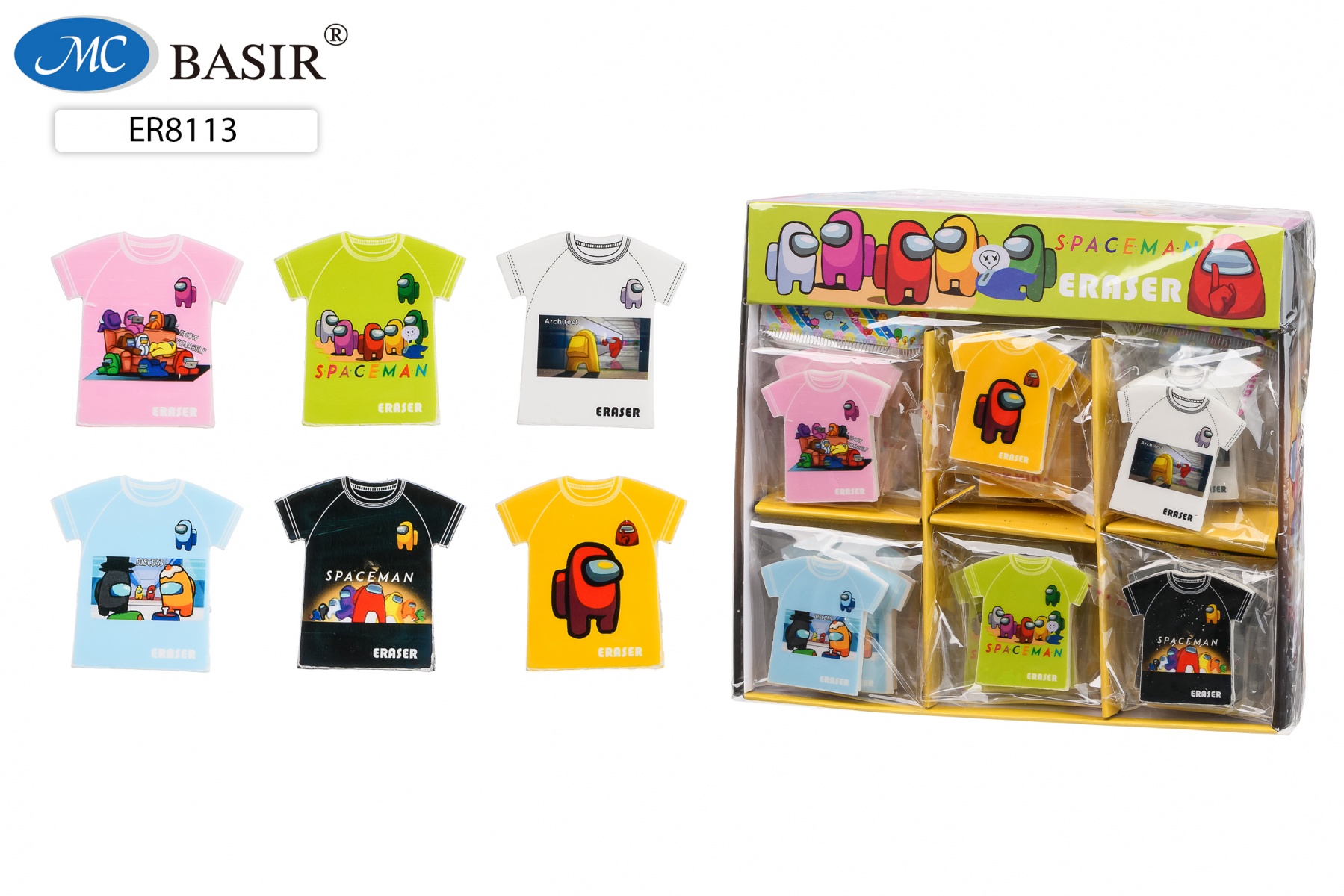 Ластик фигурный MC BASIR Астронавты ассорти, арт. ER-8113