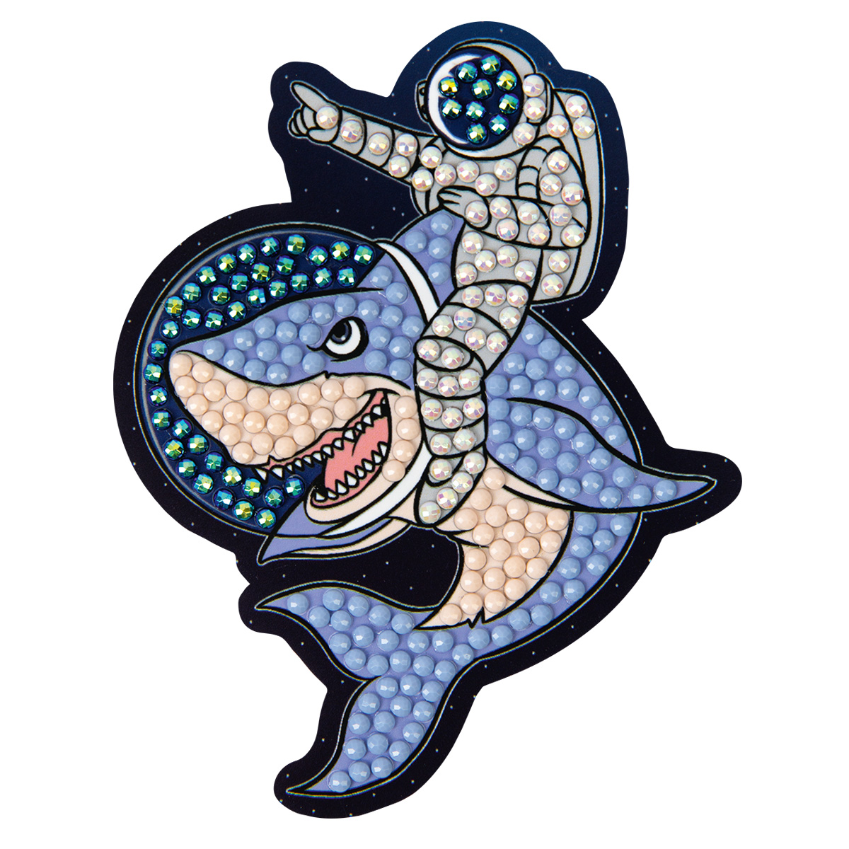 Набор для творчества Алмазная мозаика Магнит ФРЕЯ Астронавт на акуле 8*10,5, арт. ALVM-081