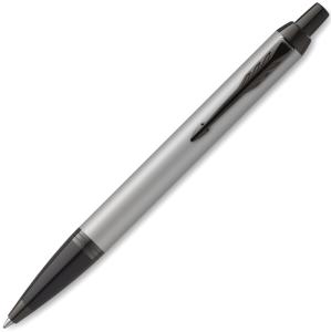 Ручка подарочная шариковая автоматическая синяя PARKER IM Achromatic Matt Grey BT корпус серый лак в футляре, арт. 2127752