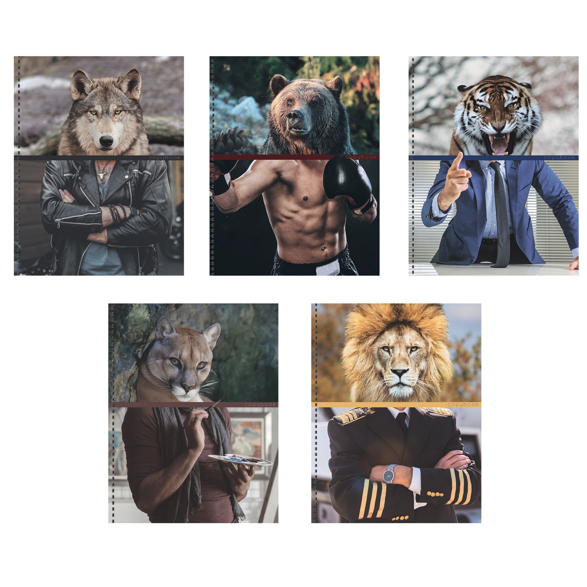 Тетрадь А5 48л клетка спираль UNNIKA Покажи характер! ассорти, арт. ТС2Л486261