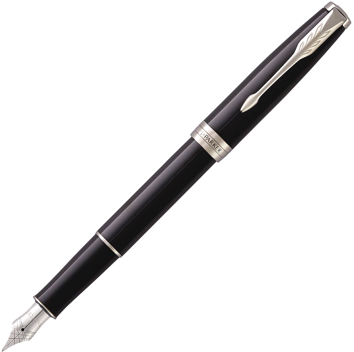 Ручка подарочная перьевая PARKER Sonnet Core F530 Lacquer Black СT корпус черный лак в футляре , арт. 1931499