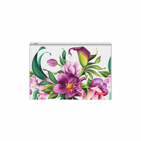 Папка конверт на молнии В5 ЕRICH KRAUSE Tropical Flowers, арт. 48663