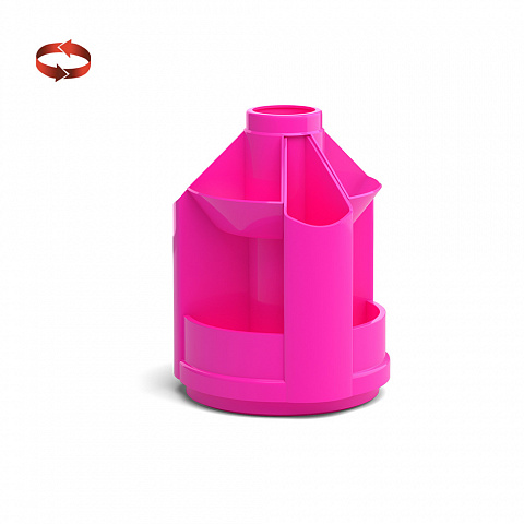 Подставка для письменных принадлежностей ERICH KRAUSE Mini Desk Neon Solid розовая, арт. 51474