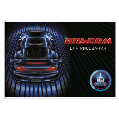 Альбом для рисования 40л склейка ФЕНИКС Машина, арт. 60383