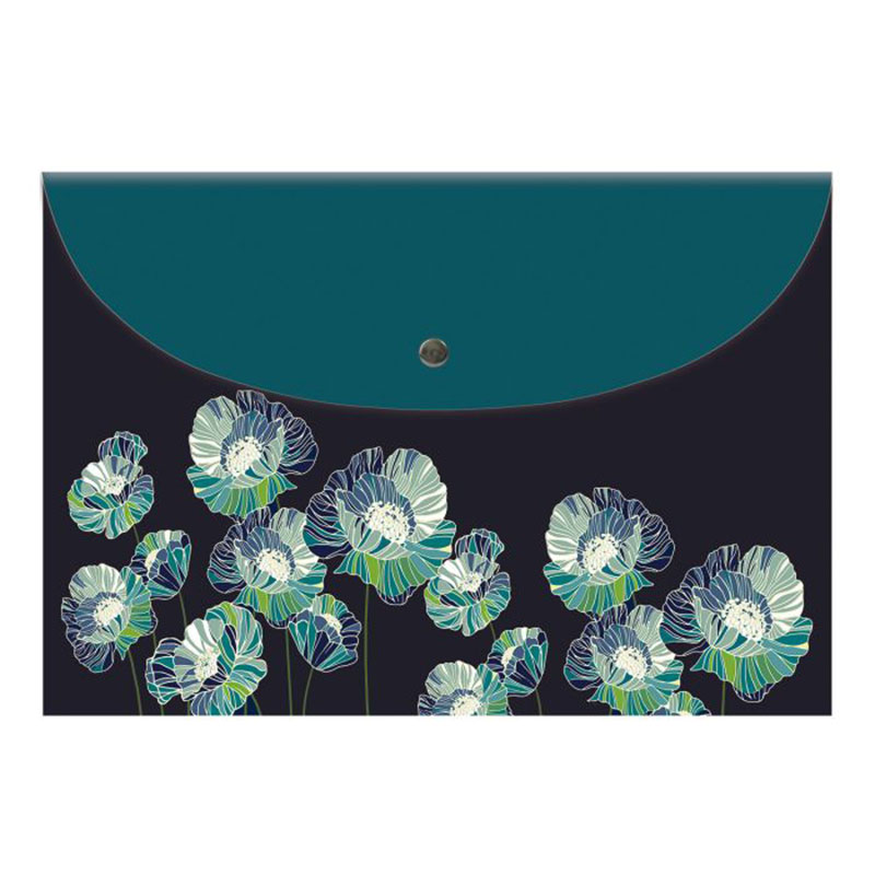 Папка конверт на кнопке А4 ФЕНИКС Цветы, арт. 49652