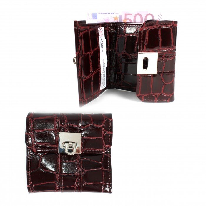 Портмоне женское натуральная кожа бордо скат, арт. 102