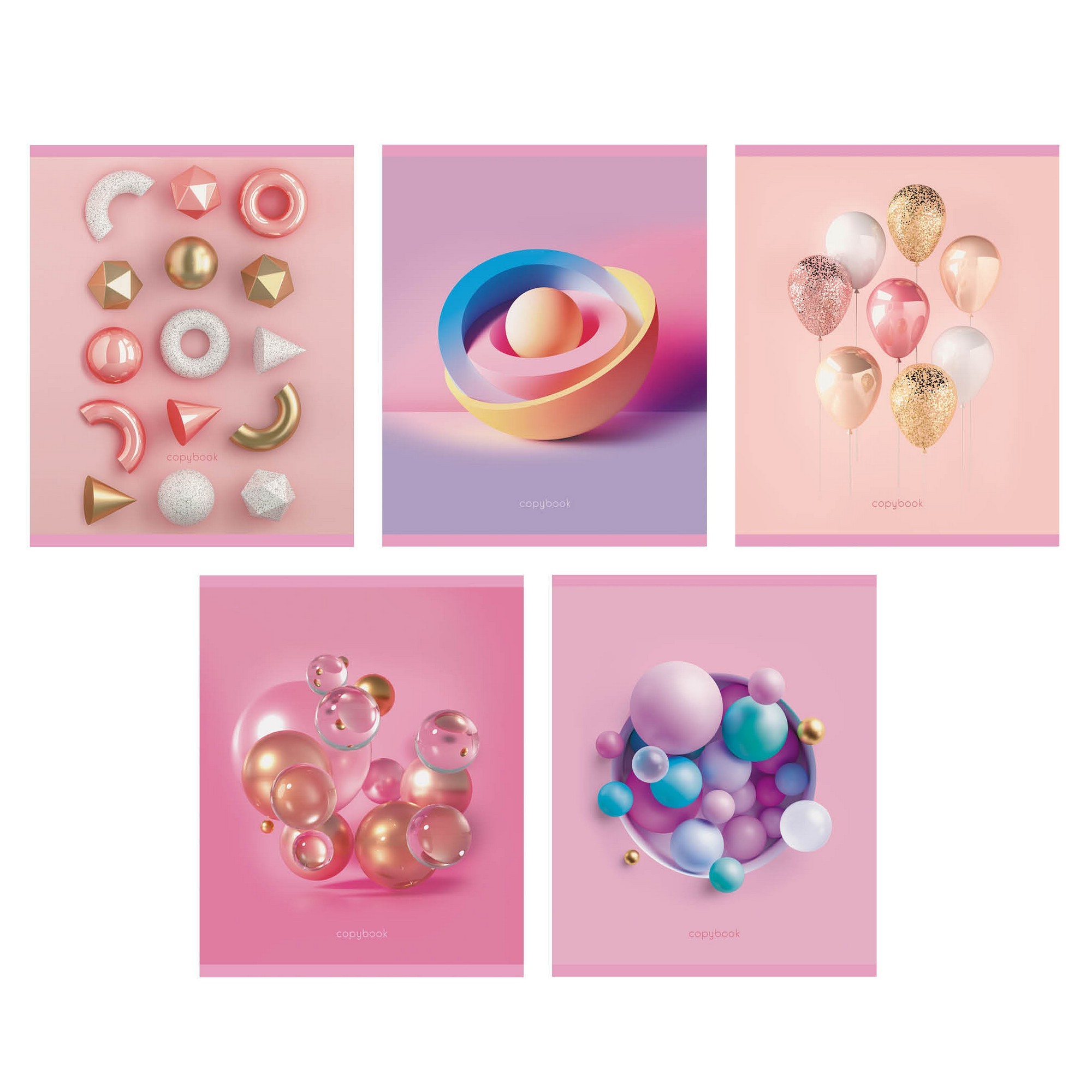 Тетрадь А5 48л клетка LISTOFF Розовая коллекция ассорти, арт. ТК487218