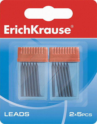 Грифель цанговый 2мм НВ ERICH KRAUSE в наборе 2*5шт, арт. 31539