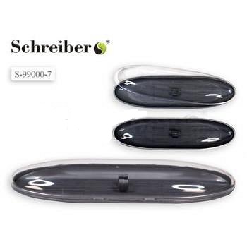 Футляр для подарочной ручки SCHREIBER корпус пластиковый серебряный прозрачная крышка, арт. S-99000-7