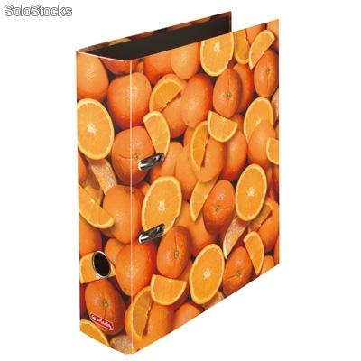 Папка с арочным механизмом А4 8см HERLITZ Oranges ламинированная, арт. 10626190