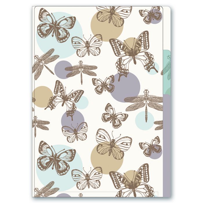 Папка уголок жесткий А5 3отделения 180мкр ФЕНИКС Бабочки , арт. 47015