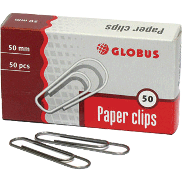 Скрепки канцелярские 50мм 50шт/уп GLOBUS , арт. С50-50