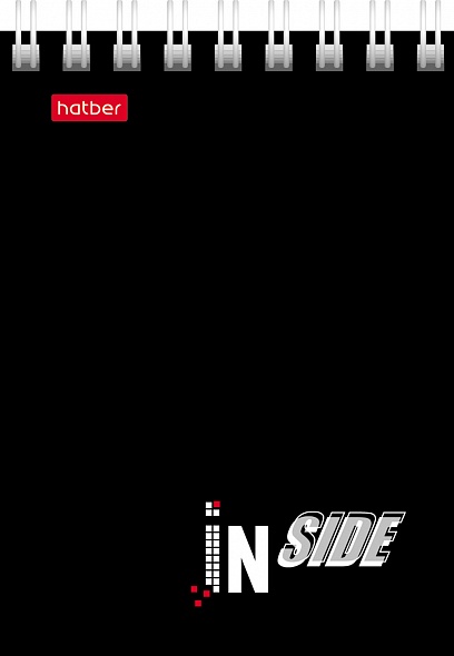 Блокнот А7 40л клетка спираль  ХАТБЕР INSIDE, арт. 40Б7B1гр_01622 