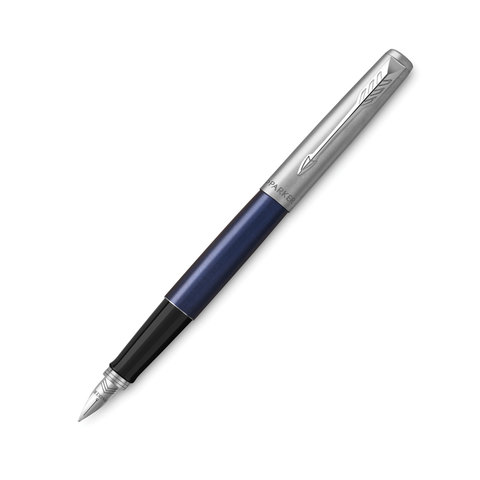 Ручка подарочная перьевая PARKER Jotter Royal Blue CT корпус синий/сталь в футляре, арт. 2030950