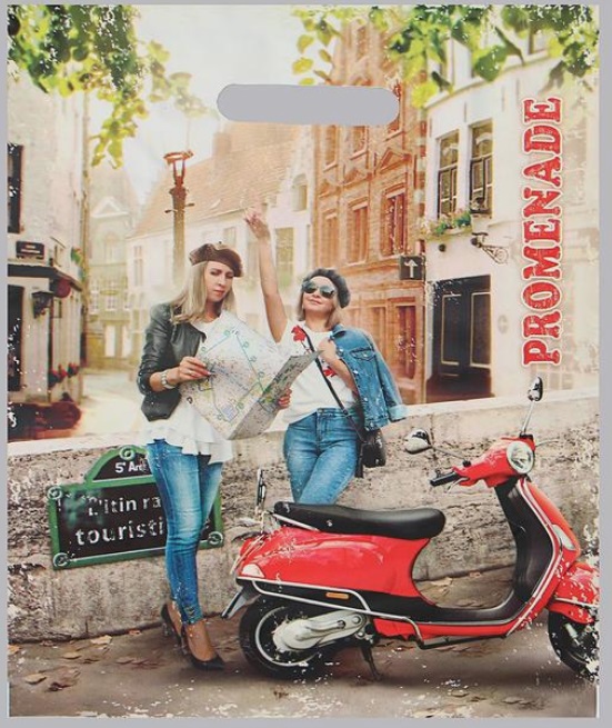 Пакет полиэтиленовый пробивные ручки 30*40 Прогулка, арт. 4962408