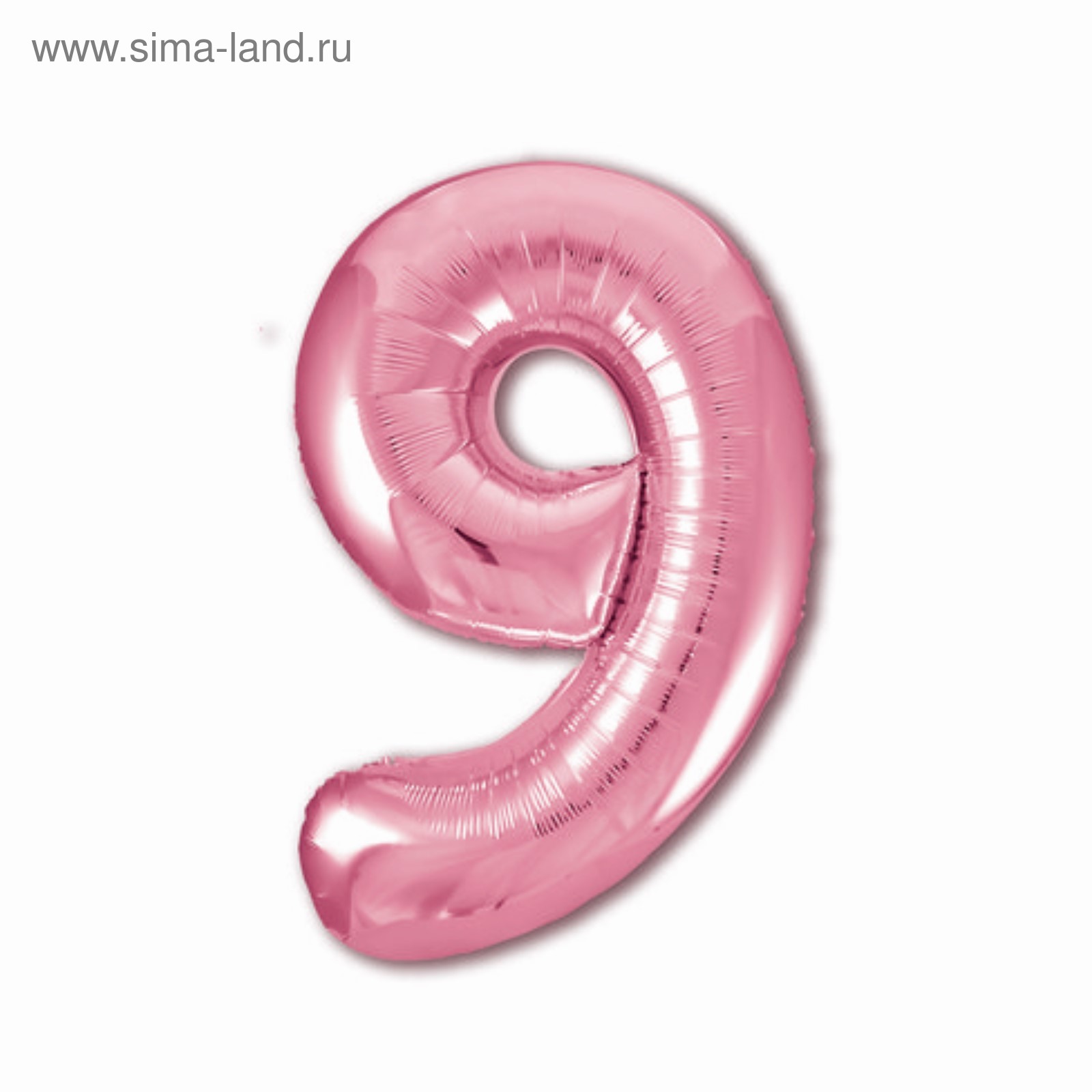 Шар фольгированный 40" Цифра 9 AGURA Slim фламинго, арт. 4824519