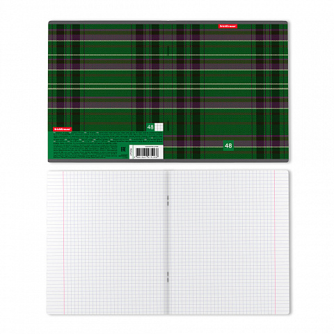 Тетрадь А5 48л клетка ERICH KRAUSE Scottish Cage ассорти, арт. 47516