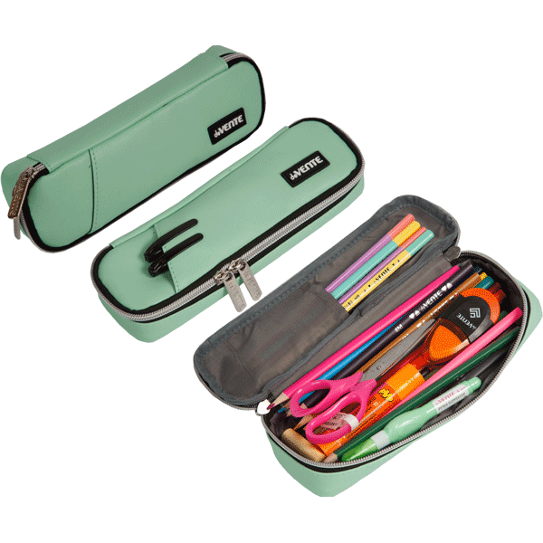 Пенал 1 отделение deVENTE Private искусственная кожа с карманом мятный, арт. 7023308