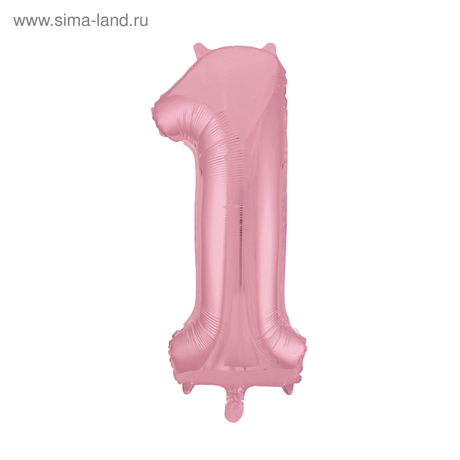 Шар фольгированный 40" Цифра 1 AGURA Slim фламинго, арт. 4570474