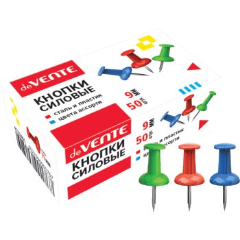 Кнопки силовые  50шт deVENTE цветные, арт. 4132401