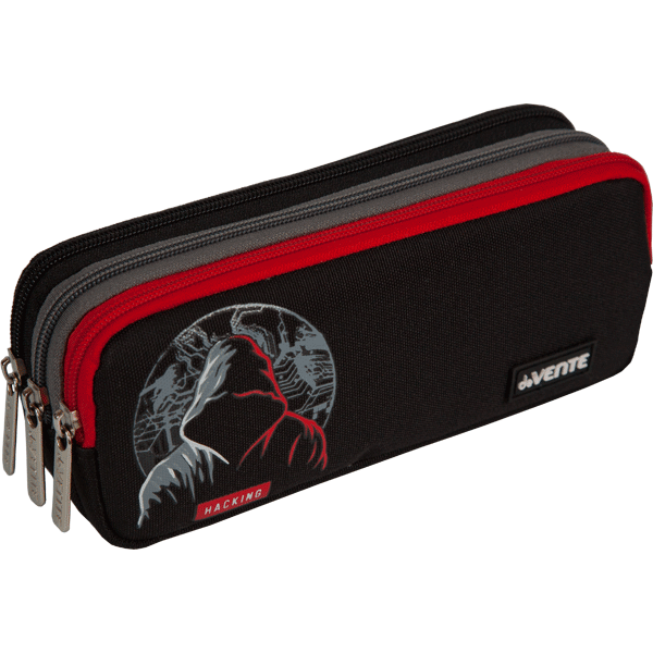 Пенал 3 отделения deVENTE Hacker черный, арт. 7029360