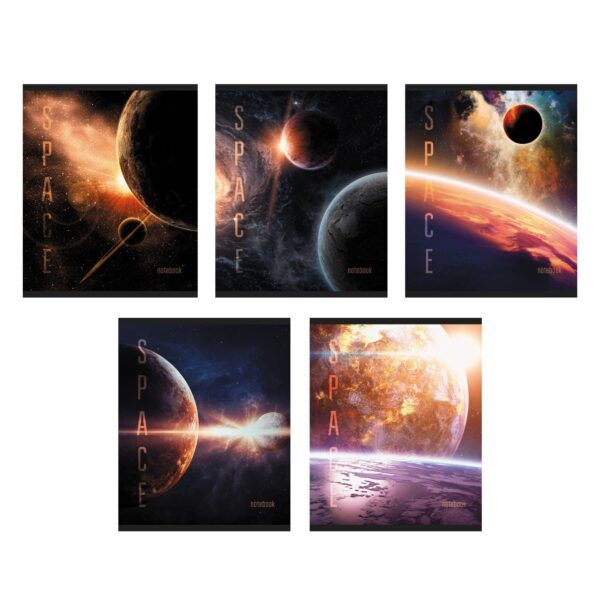 Тетрадь А5 48л клетка LISTOFF SPACE ассорти, арт. ТК2Л488243