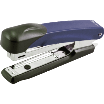 Степлер 10 мощность 12листов deVENTE Liquid Metal металлический с антистеплером синий, арт. 4142337