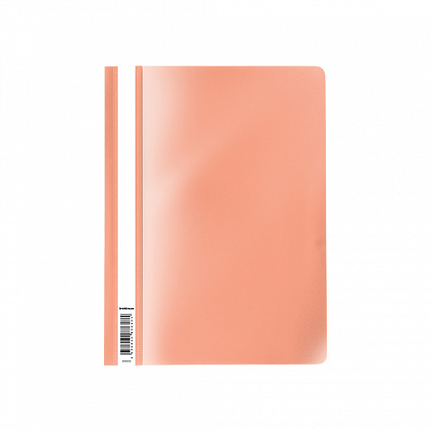 Папка скоросшиватель пластик с прозрачным верхом 0,18мм ERICH KRAUSE Matt Powder персиковая, арт. 55164
