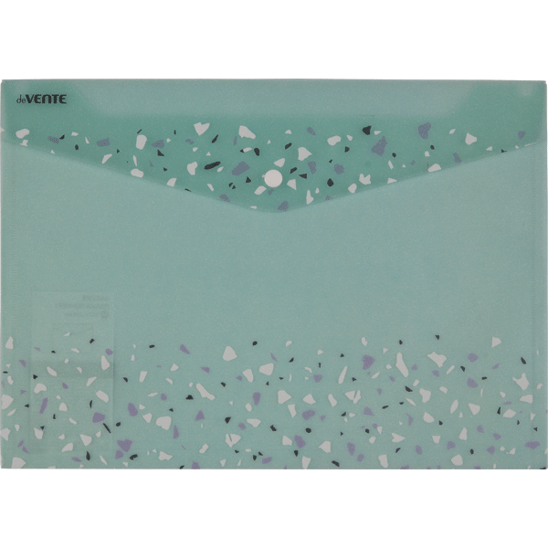 Папка конверт на кнопке А4 180мкр deVENTE Crystal Dream с блестками бирюзовая, арт. 3071971
