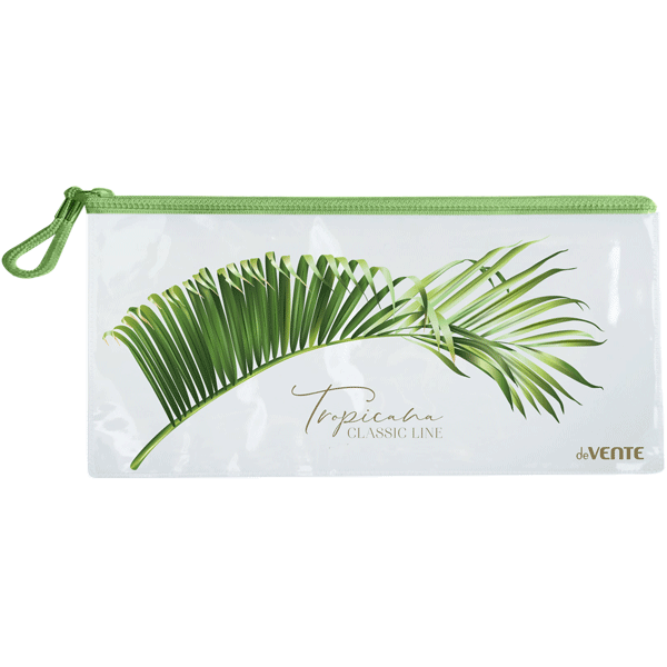 Папка конверт на молнии 235*108 deVENTE Tropicana прозрачная, арт. 3072315