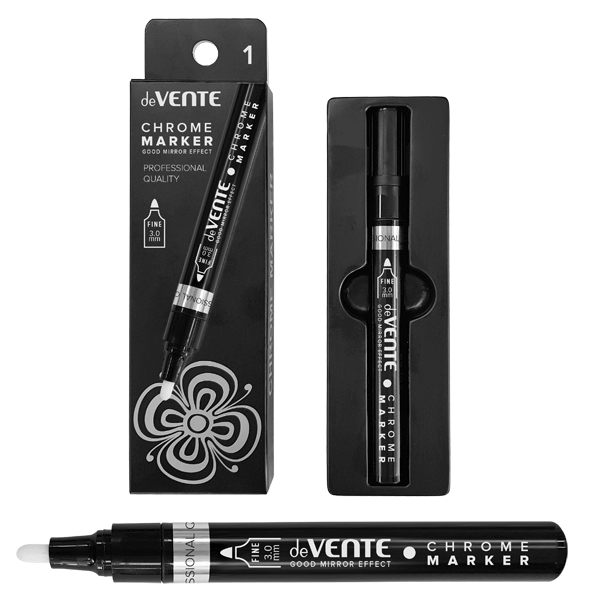 Маркер перманентный зеркальный хром круглый 3мм deVENTE, арт. 5044308