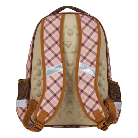 Рюкзак школьный BRAUBERG Кембридж кремовый с EVA-спинкой, арт. 226389