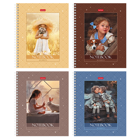 Тетрадь А5 48л клетка спираль ХАТБЕР Нежный возраст ассорти, арт. 48Т5лВ1гр