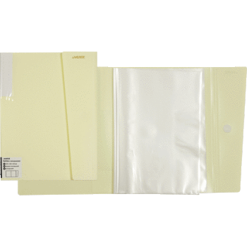 Папка с мультифорами 20стр deVENTE Pastel с клапаном желтая, арт. 3101800