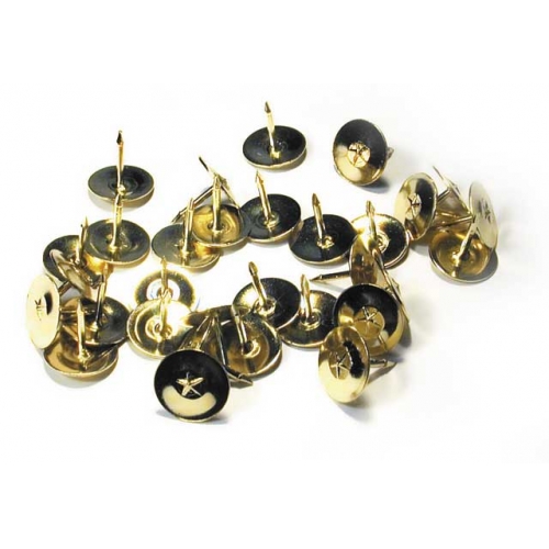 Кнопки-гвоздики канцелярские 100шт 12мм LAMARK золото, арт. TH0248
